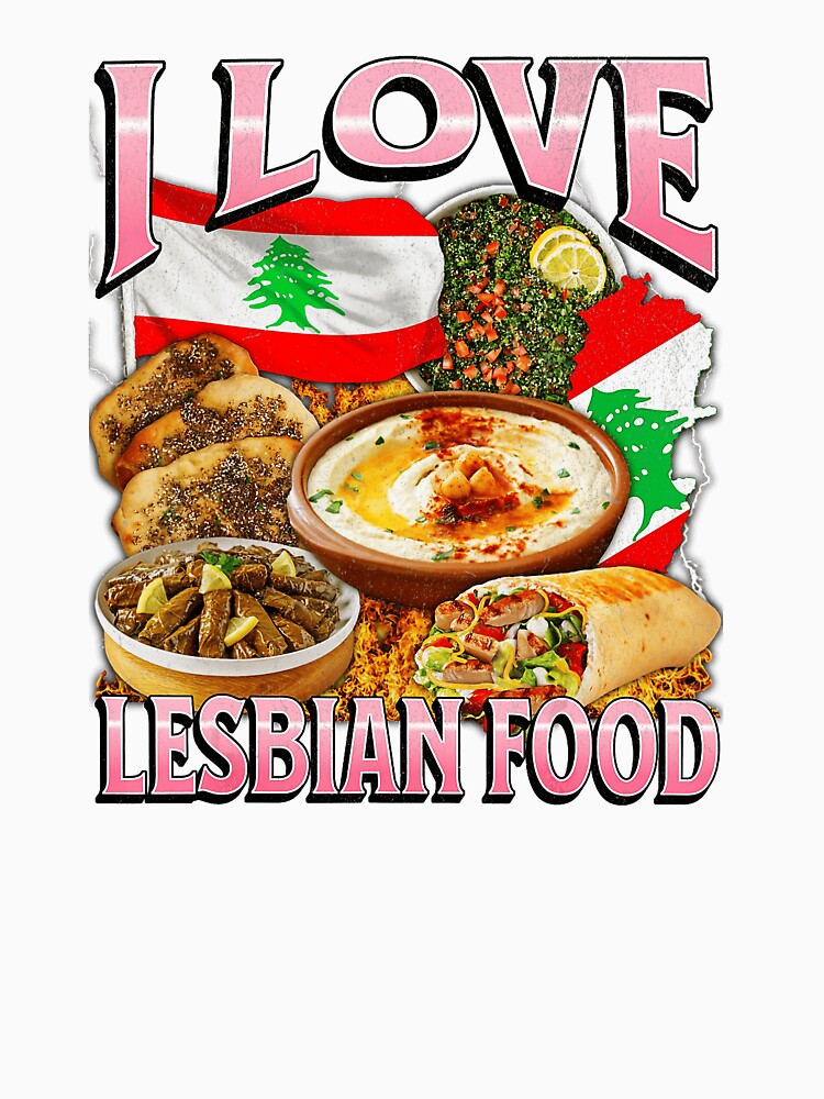I Love Lebanese Food Funny Middle Eastern Food Meme by tadmercado Unisex , , , Long Sleeve Tee