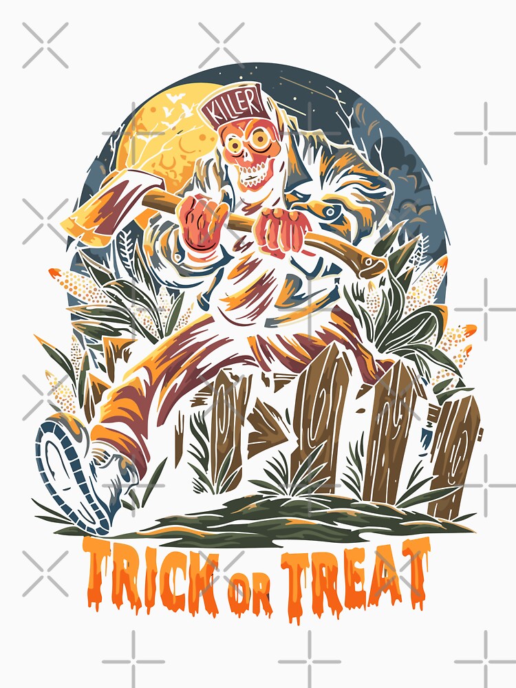Trick or Treat killer by MangaCortaTees Unisex , , , Long Sleeve Tee