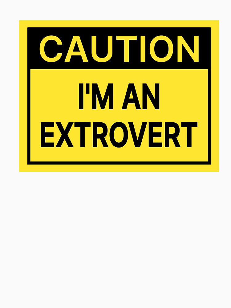 Caution I'm An Extrovert by Jeallan Designs Unisex , , , Long Sleeve Tee