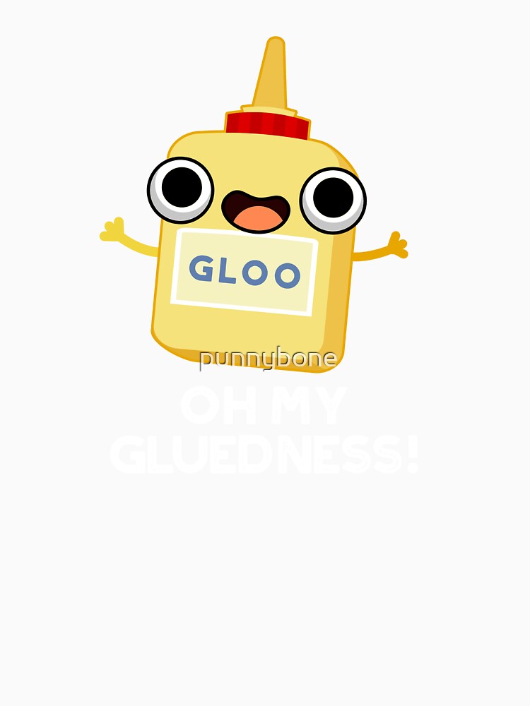 Oh My Gluedness Funny Super Glue Puns (Dark BG) by punnybone Unisex , , , Long Sleeve Tee