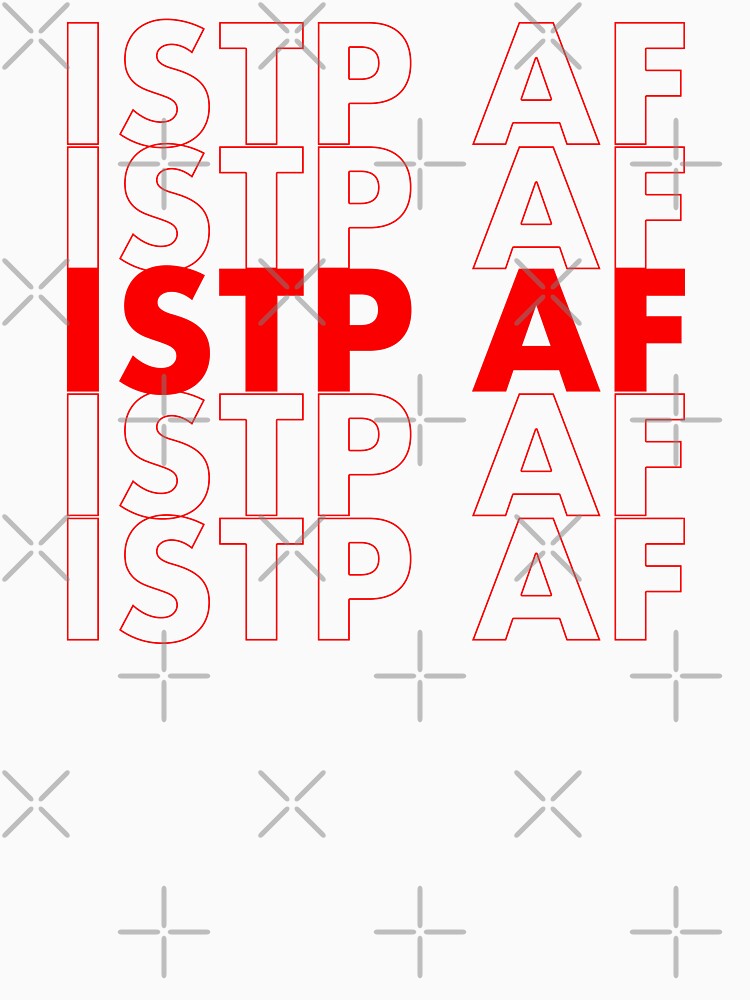 ISTP AF Red Personality MBTI Funny Shirt by FanaticTee Unisex , , , Long Sleeve Tee