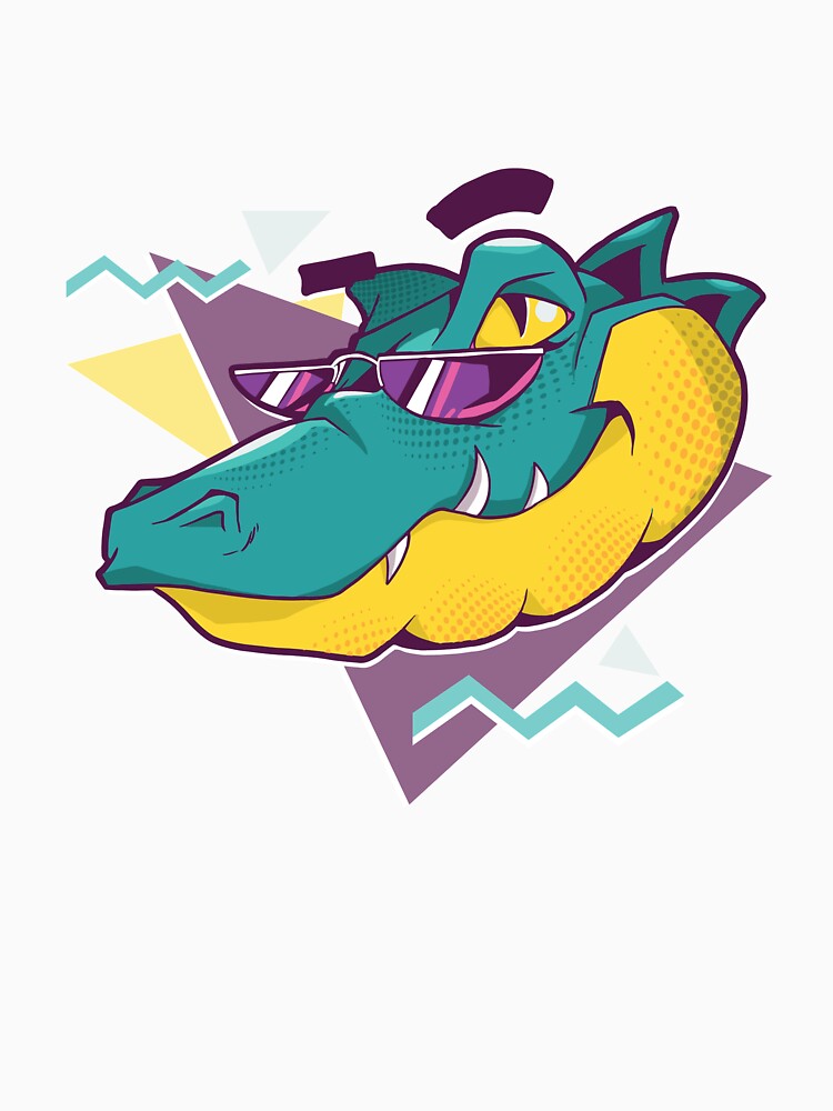 Cool Alligator Crocodile - 90s Party Retro Nostalgia by AaaleXX Unisex , , , Long Sleeve Tee