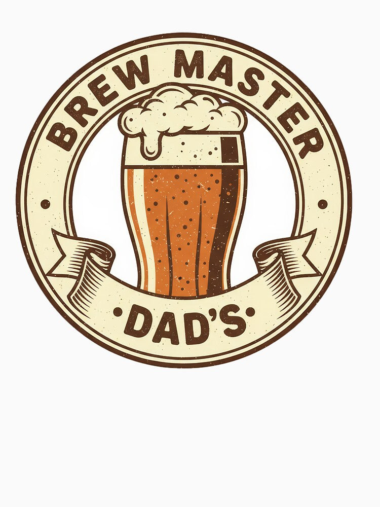 Brew Master Dad Retro Badge by Teeny Quities Unisex , , , Long Sleeve Tee
