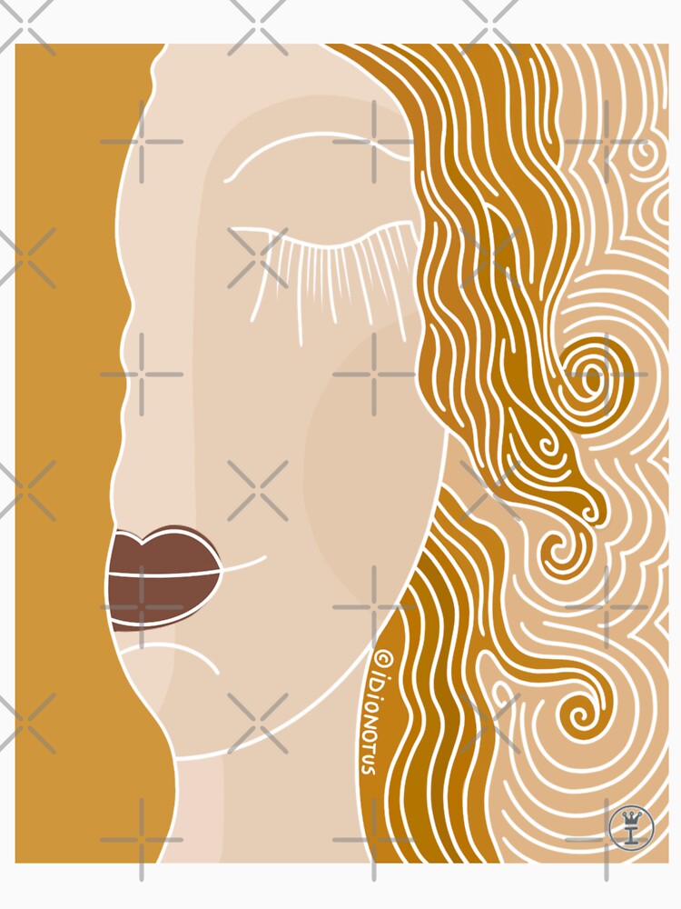 Abstract portrait Golden Tears, Gustav Klimt by IDIONOTUS