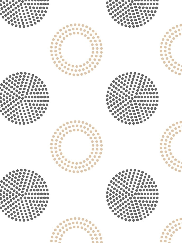 Brown Gray and White Circle Polka Dot Pattern Pairs DE 2022 Trending Color Cliff's View DEC720 by ColorOfTheYears