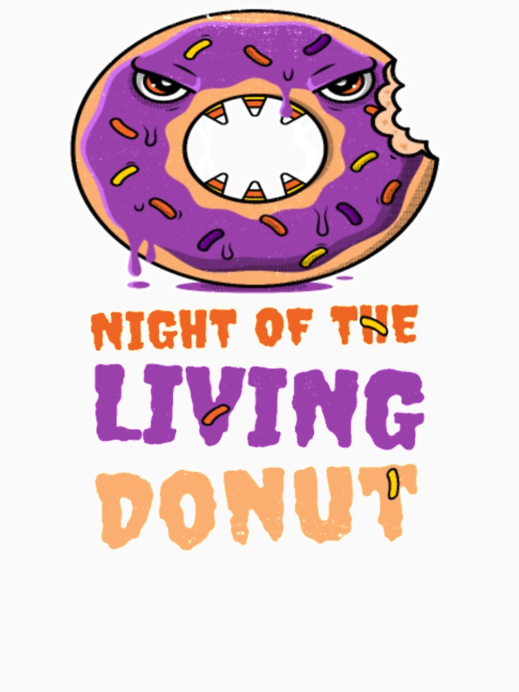 Halloween Night Of The Living Donut Zombie Funny by Clavitaps Unisex , , , Long Sleeve Tee