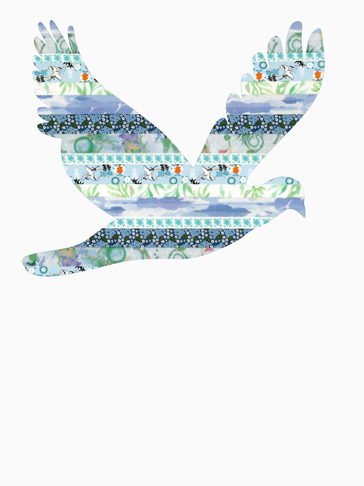 Peaceful Dove in blues by TabbysShop Unisex , , , Long Sleeve Tee