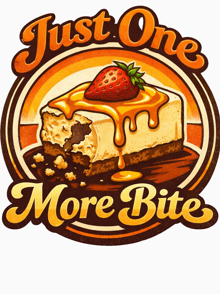 Just One More Bite – Funny Food Lover Snack Humor Design by rushaib Unisex , , , Long Sleeve Tee