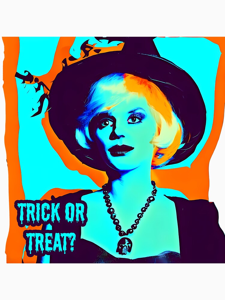 Trick or Treat? Halloween Pop Art Style by OzzFrequency Unisex , , , Long Sleeve Tee