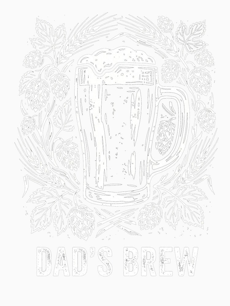 Vintage Linocut Dad's Brew Craft Beer by TeNovaStudio Unisex , , , Long Sleeve Tee