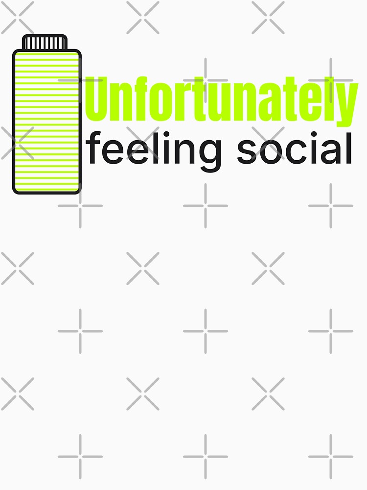 Unfortunately feeling social with symbol by Zitality Unisex , , , Long Sleeve Tee