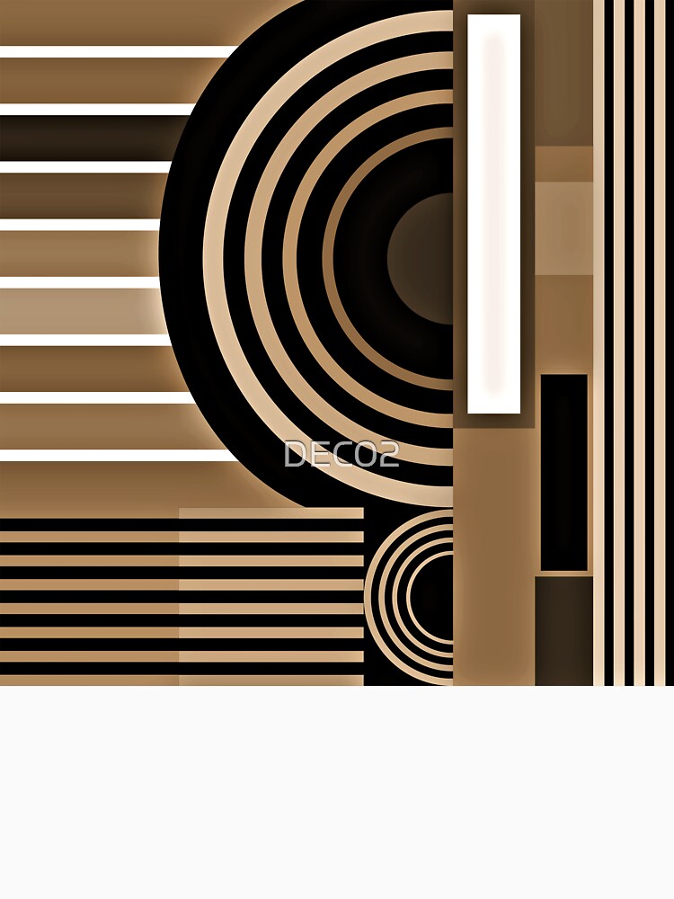 Mid-Century Modern Bauhaus Retro Pattern In Earth Tones by DEC02