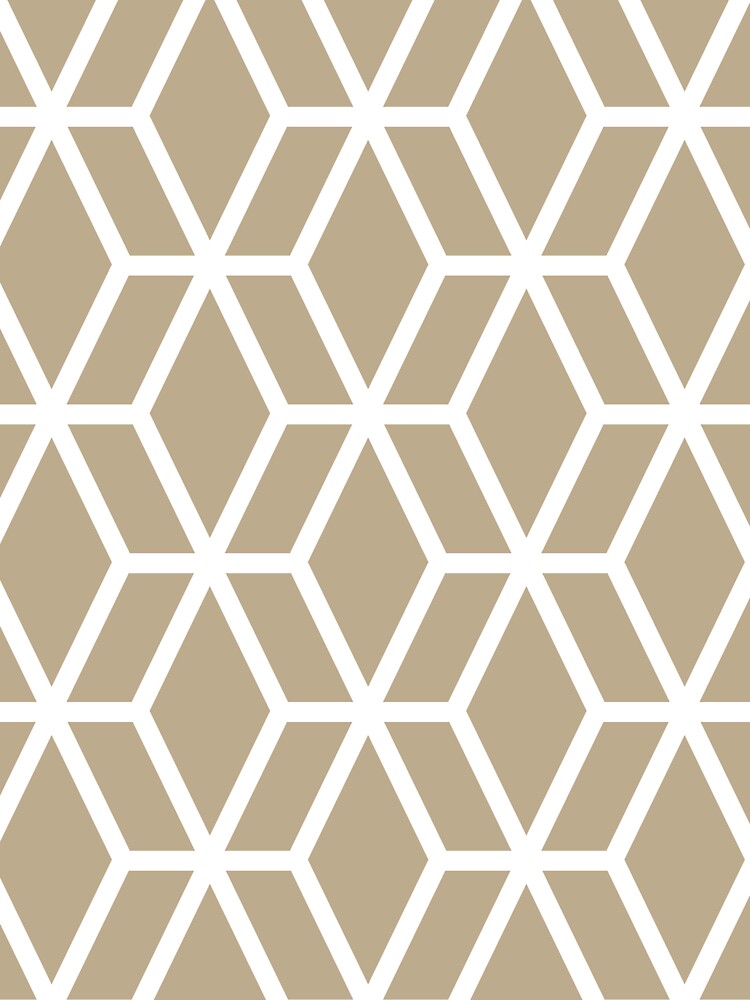 Tan and White Tessellation Line Pattern 16 Pairs DE 2022 Trending Color Bamboo Screen DE6193 by ColorOfTheYears