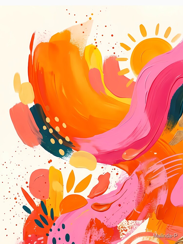 Morning Vibes Abstract Pattern Illustration by The Artfiller