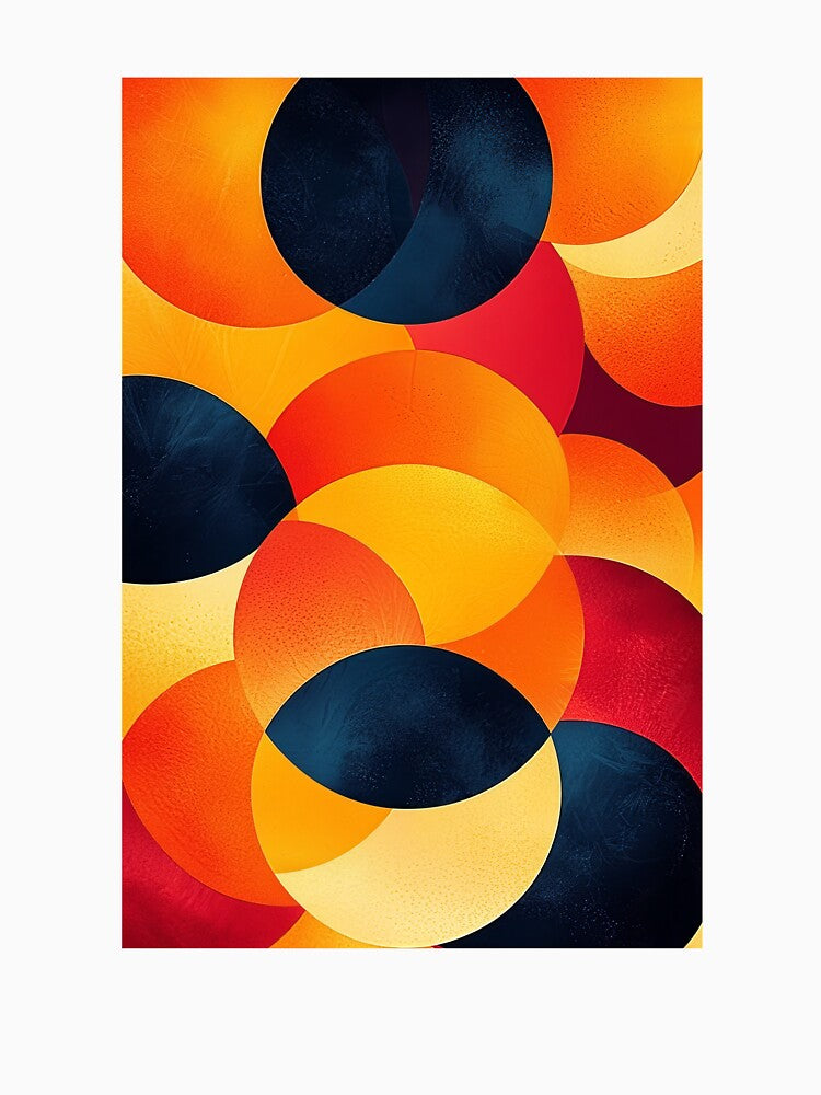 Vibrant Abstract Overlapping Circles 3 by SparroCreative