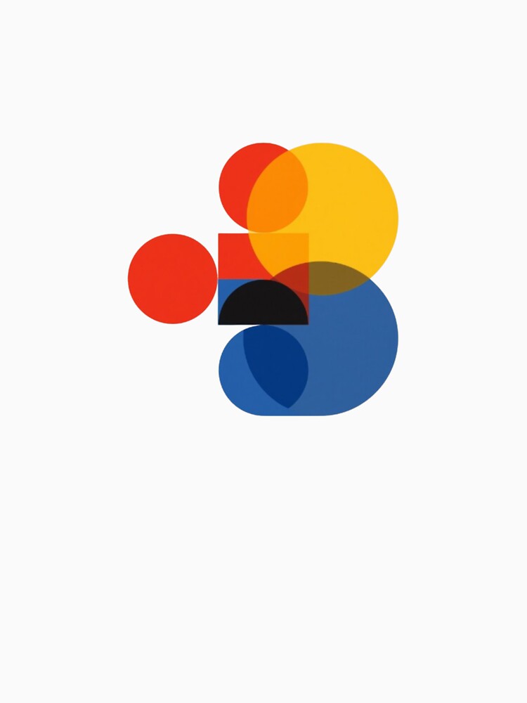Bauhaus Overlapping Geometric Abstract Shapes Art by ByKayaPrints