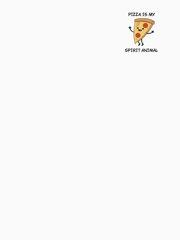 Pizza Is My Spirit Animal – Funny Pizza Slice Cute Food Meme Design by klebtgut Unisex , , , Long Sleeve Tee
