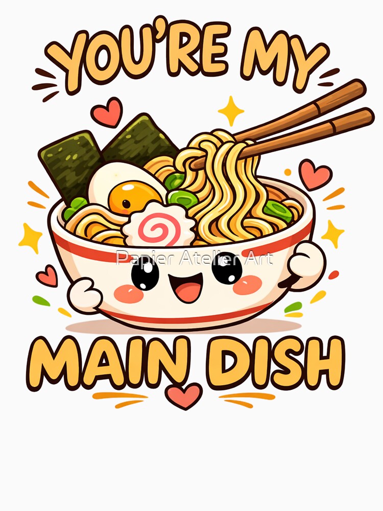 You're My Main Dish Cute Food Pun by Papier Atelier Art Unisex , , , Long Sleeve Tee