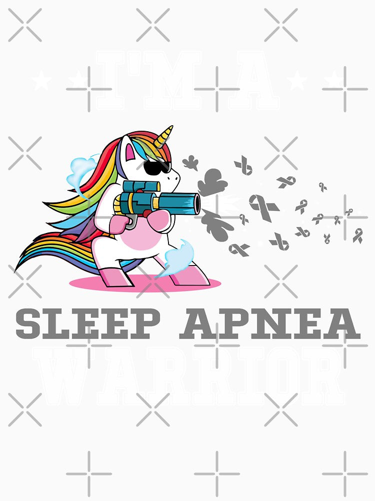 Funny Unicorn I'm A Sleep Apnea Warrior by heppenp Unisex , , , Long Sleeve Tee