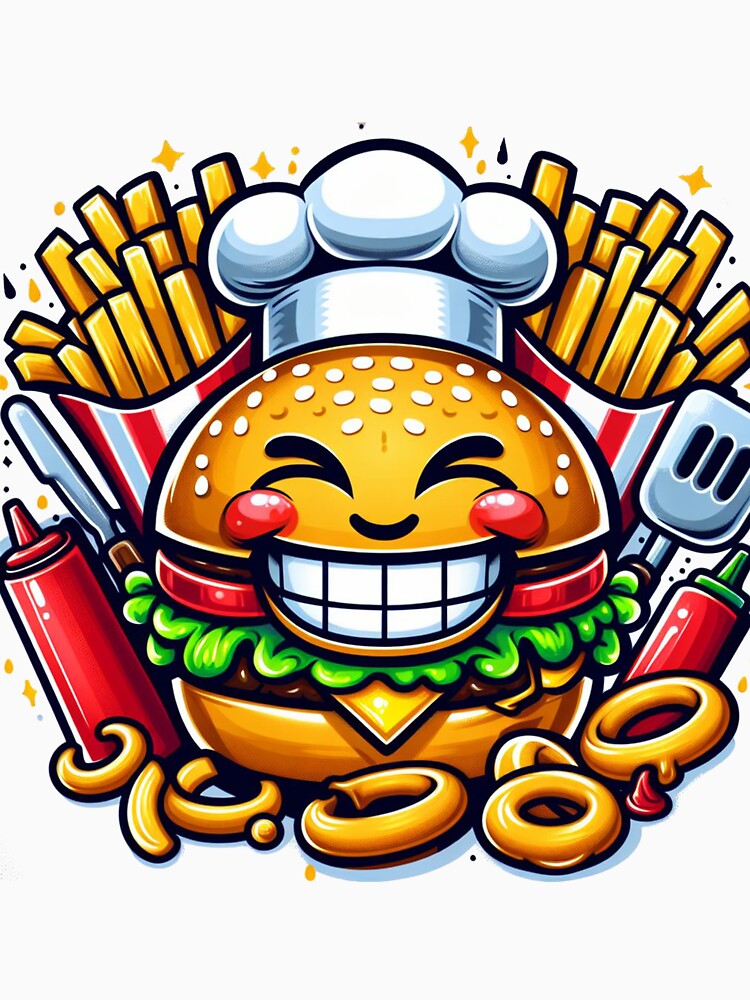 Cheerful Cheeseburgers Unleashed by maheart83 Unisex , , , Long Sleeve Tee