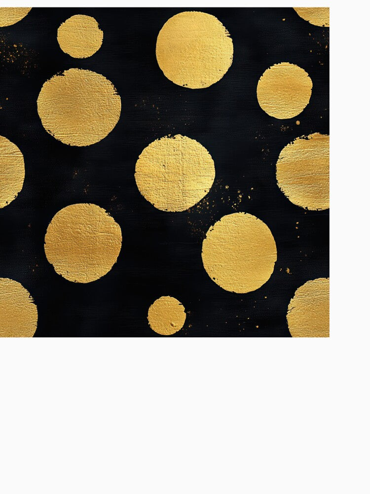 Vintage Geometric Golden Circles on Black Design by SylvieVibes