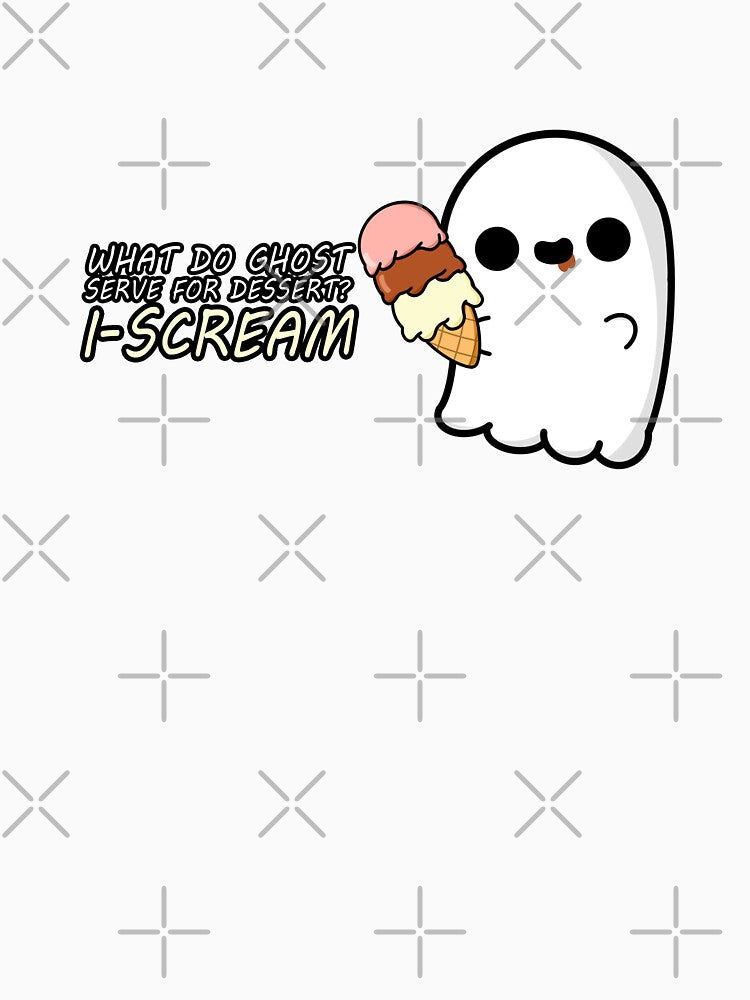 Cute Cartoon Ghost|| Ice Cream || Kawaii Halloween by cookingwithten Unisex , , , Long Sleeve Tee