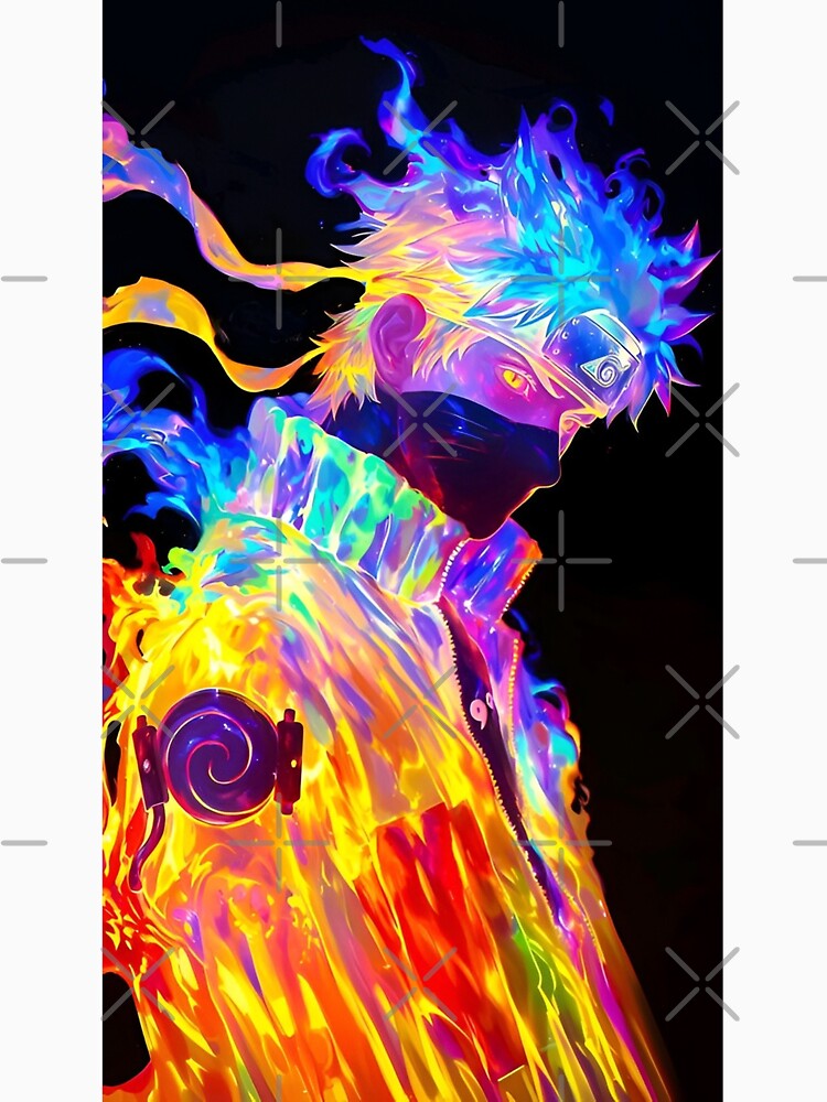Neon Ninja Flame Aura – Cyber Anime Warrior Glow Streetwear Art by Dyan4