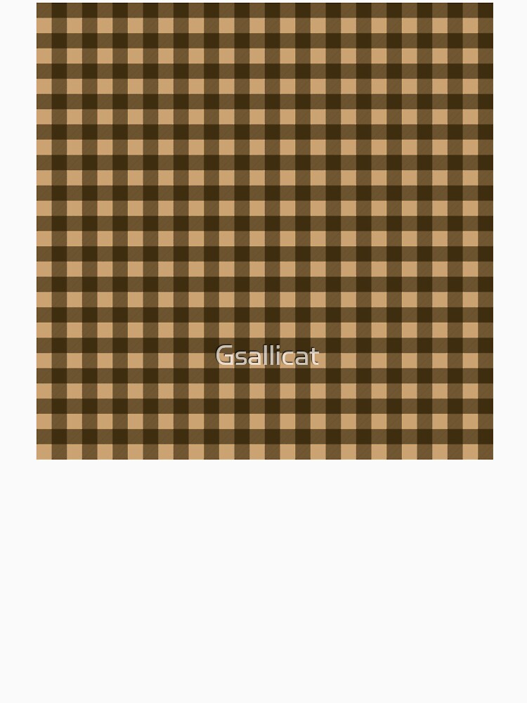 Tan and Brown Buffalo Plaid Gingham Check by Gsallicat