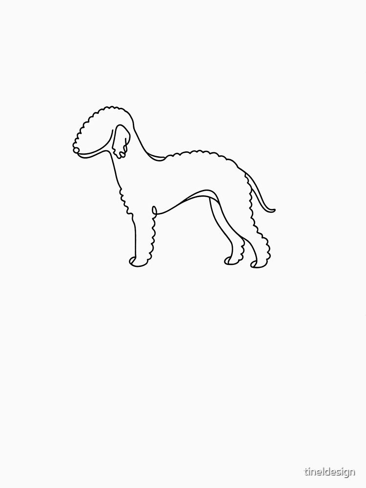Minimalist Bedlington Terrier One-Line Art by tineldesign