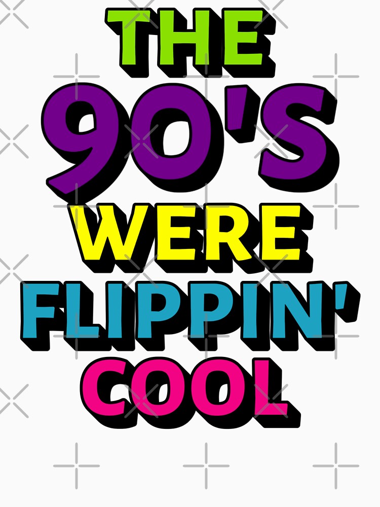 Fun The 90's Were Flippin' Cool, Ombre Pastel Retro Style Design by TrulyEpoque Unisex , , , Long Sleeve Tee