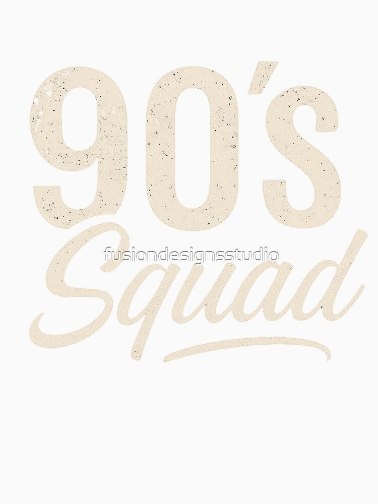 90’s Squad Retro Vintage, throwback 90s party by fusiondesignsstudio Unisex , , , Long Sleeve Tee