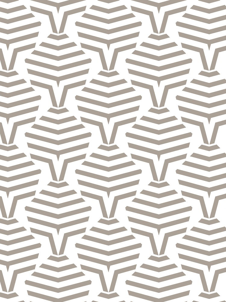 Taupe and White Geometric Stripe Shape Pattern Pairs HGTV 2022 Popular Color Perfect Greige HGSW2475 - Colour Trends - Shade - Hue by ColorOfTheYears