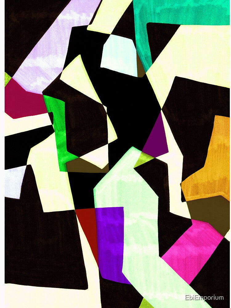 Julia Di Sano - EQUILIBRIUM 1 COLORFUL RAINBOW ABSTRACT SHAPES by EbiEmporium
