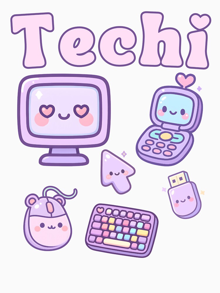 Kawaii tech pastel by BritishDelights Unisex , , , Long Sleeve Tee