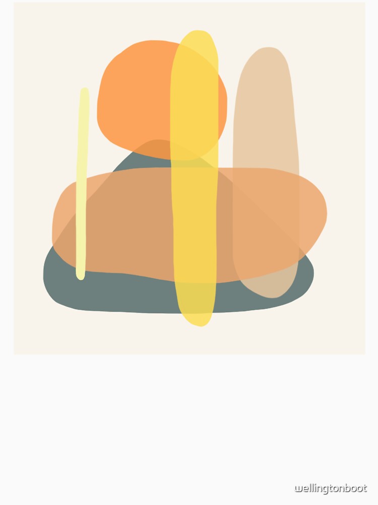 Abstract Overlap \\ Orange & Petrol by The Wellington Boot