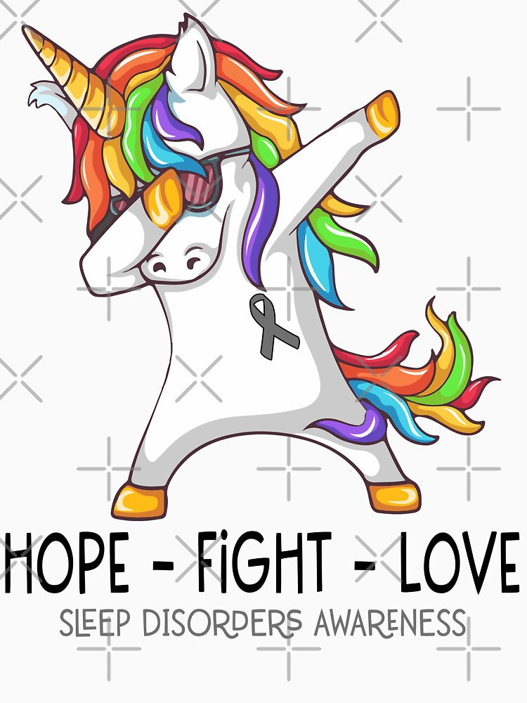 Hope Fight Love Sleep Disorders Awareness by Brad-FI Unisex , , , Long Sleeve Tee