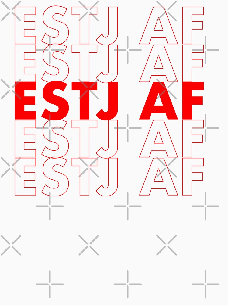 ESTJ AF Red Personality MBTI Funny Shirt by FanaticTee Unisex , , , Long Sleeve Tee