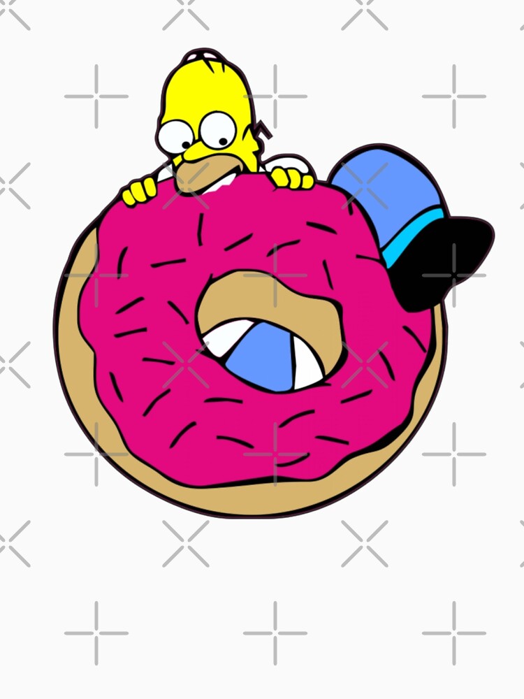 Homer and Donut by bertyb123 Unisex , , , Long Sleeve Tee