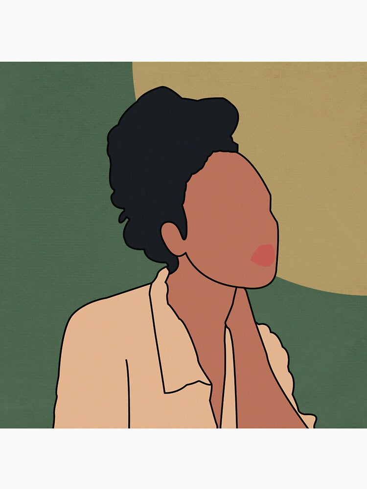 Minimalist Feminine Portrait - Forest by newera-lineart
