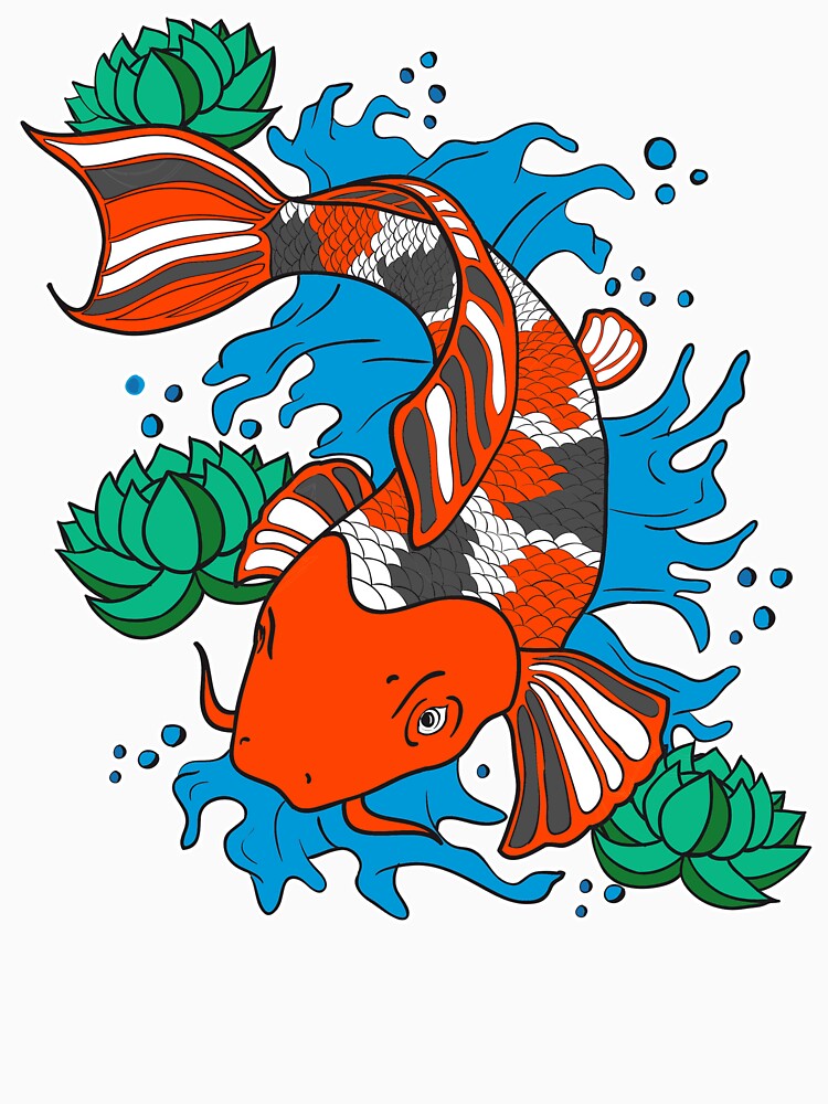Koi Tattoo Design by Fairyjam Unisex , , , Long Sleeve Tee