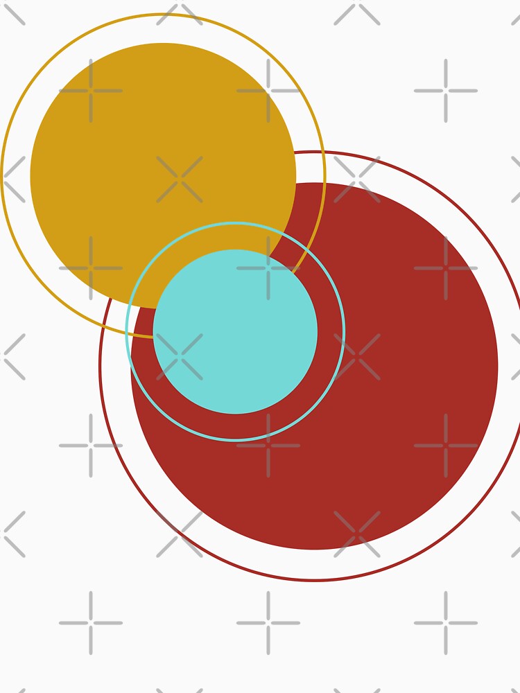 Overlapping Circles - Bauhaus Mid Century Geometric Art 2 by ZorianArt