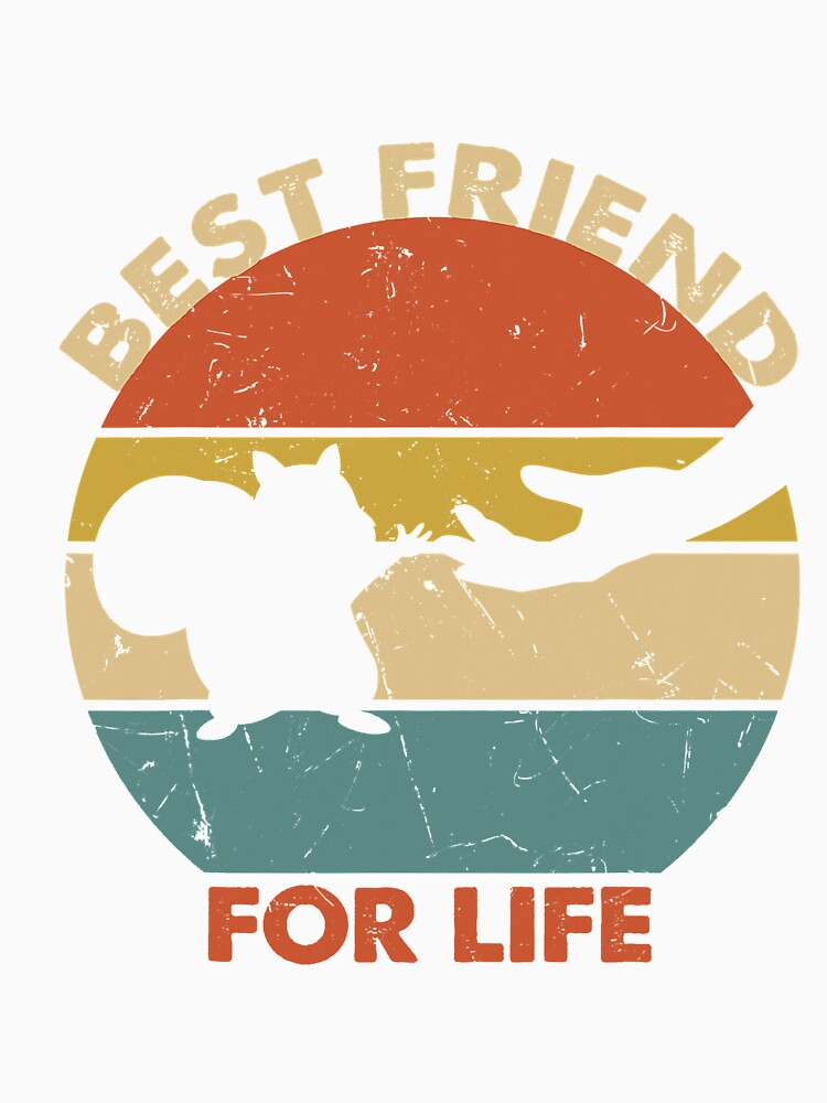 Vintage Retro Squirrel Best Friend For Life Fist Bump by SARAHKUHNS Unisex , , , Long Sleeve Tee