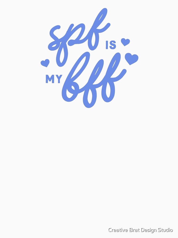SPF is my BFF Skincare Lover Blue Aesthetic by Creative Brat Design Studio Unisex , , , Long Sleeve Tee