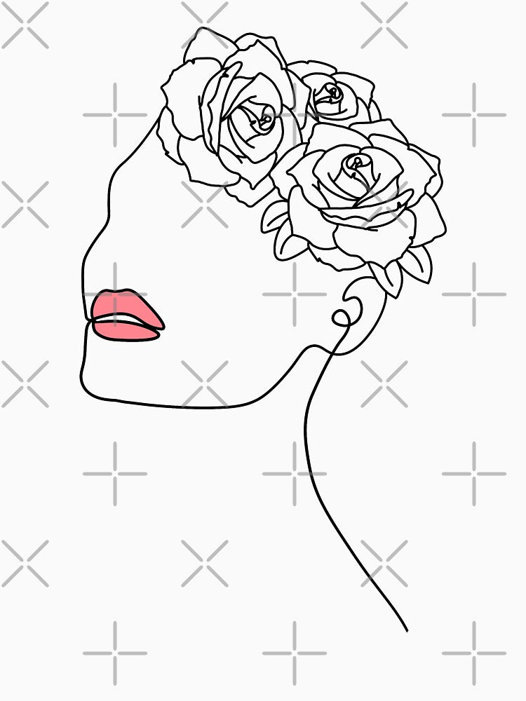 Minimalist Continuous Line Art Woman by sweet dreamer