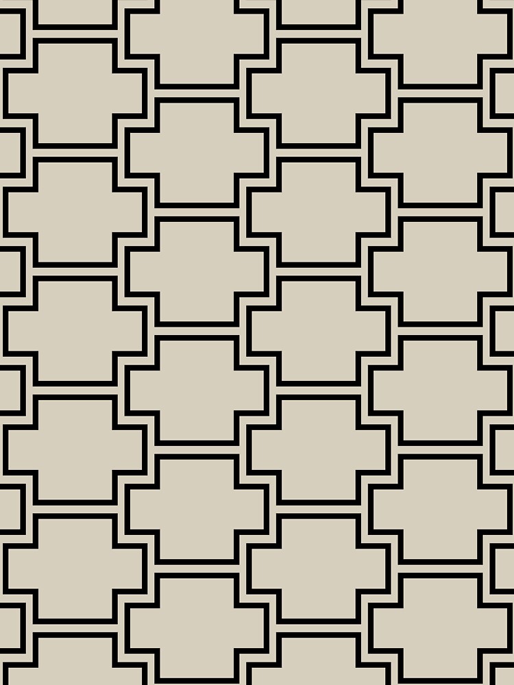 Black and Tan Tessellation Line Pattern 2 Pairs DE 2022 Popular Color Doric White DET641 by ColorOfTheYears