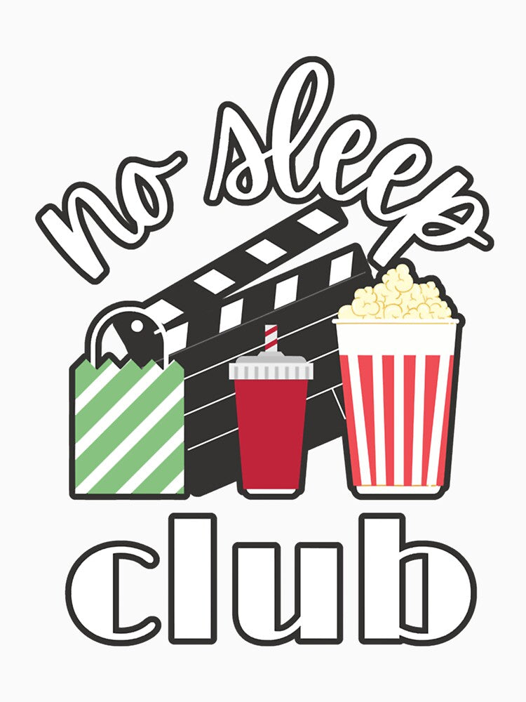 Birthday Women Men No Sleep Club Cinema Retro Things by Z0naShirt Unisex , , , Long Sleeve Tee