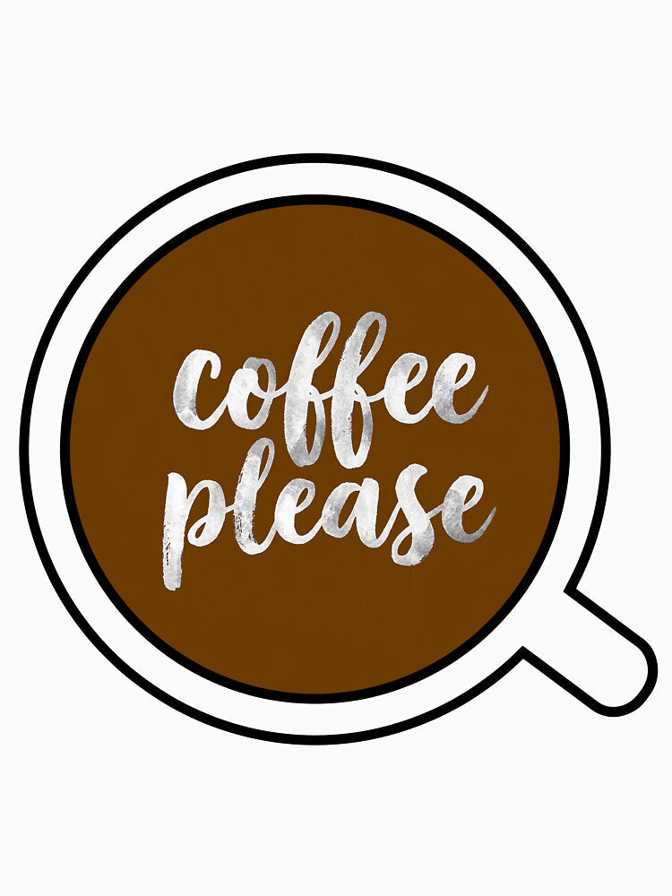 Coffee Please by FlatInkStudio Unisex , , , Long Sleeve Tee