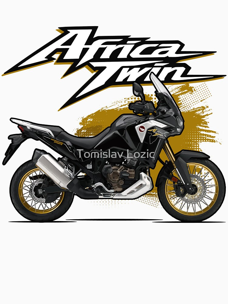 Africa Twin - Black by Tomislav Lozić Unisex , , , Long Sleeve Tee