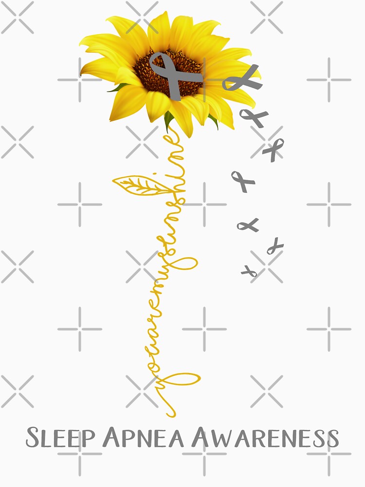 Sunflower You Are My Sunshine Sleep Apnea Awareness by Brad-FI Unisex , , , Long Sleeve Tee