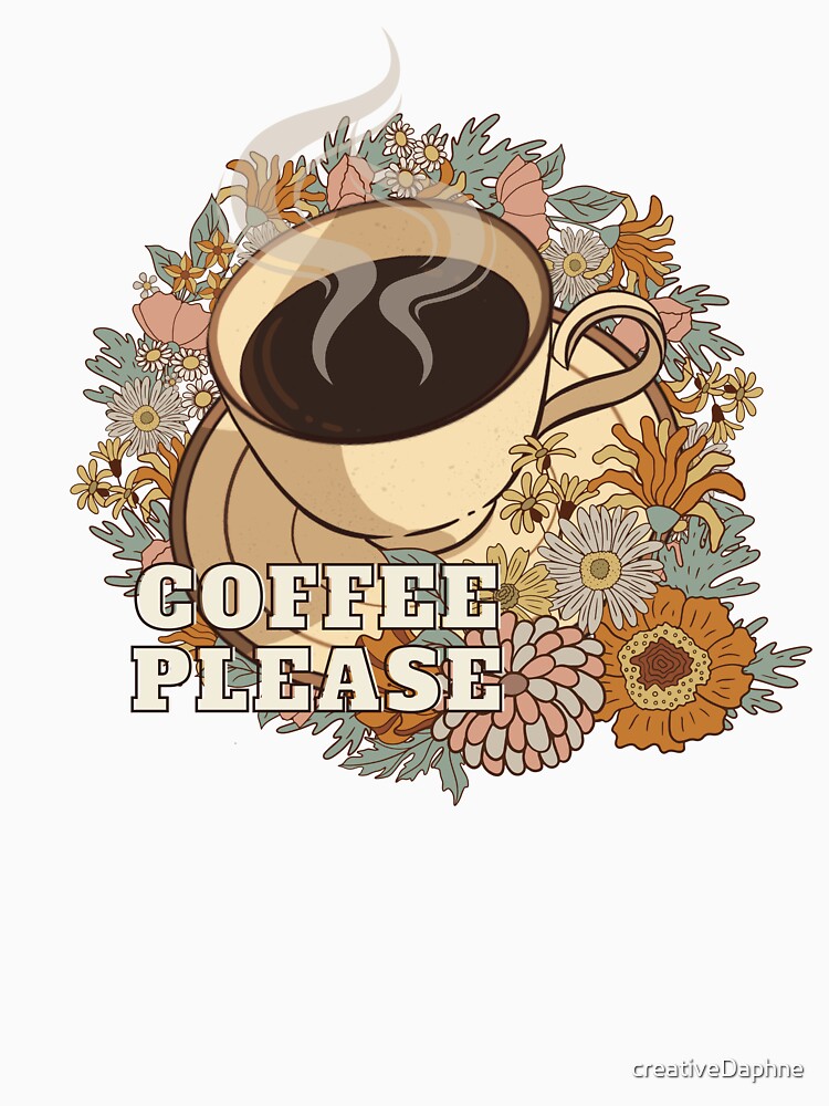 Coffee Please by creativeDaphne Unisex , , , Long Sleeve Tee